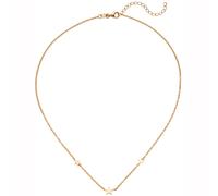 Collier Halskette mit Anhängern Sterne 925 Silber rotgold vergoldet 43 cm