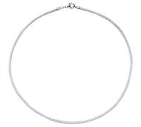 Collier Halskette Seide flieder 2,8 mm 42 cm, Verschluss 925 Silber