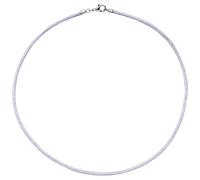 Collier Halskette Seide flieder 2,8 mm 42 cm, Verschluss 925 Silber Kette