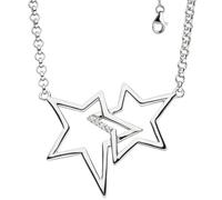 Collier Halskette Sterne 925 Silber mit Zirkonia 45 cm Silberkette