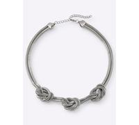 Collier HEINE, Damen, Gr. Metall, silber (silberfarben), Halsketten Collier (47758302-0) silberfarben