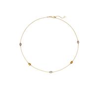 Collier JOBO, gelb (gelbgold 585), Halsketten, Damen, Gelbgold 585, L: 45, Collier, 585 Gold mit Amethyst Blautopas Citrin (78207314-0) gelbgold 585