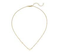 Collier JOBO "Kette mit 3 Sternen", vergoldet, Halsketten, Damen, Silber 925 (Sterlingsilber), L: 43, Collier, 925 Silber 43 cm (26953665-0) vergoldet