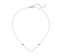 Collier JOBO "Kette mit Herzen und Stern", silber 925, Halsketten, Damen, Silber 925 (Sterlingsilber), L: 43, Collier, 925 Silber rhodiniert 43 cm (45844236-0) silber 925