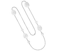 Collier JOBO "Statement Kette mit Zwischenelementen", edelstahlfarben, Halsketten, Damen, Edelstahl, L: 90, Collier, Edelstahl 90 cm (40855004-0) edelstahlfarben