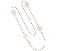 Collier JOBO "Statement Kette mit Zwischenelementen", roségoldfarben, Halsketten, Damen, Edelstahl, L: 90, Collier, Edelstahl 90 cm (51895609-0) roségoldfarben