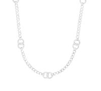 Collier JOOP, silberfarben, weiß, Halsketten, Damen, Silber 925 (Sterlingsilber), L: 45 B: 3,7mm, Collier, mit Zirkonia (synth.), B:3,7mm (50080912-0) silberfarben, weiß
