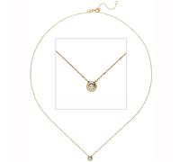 Collier Kette mit Anhänger 333 Gold Gelbgold 1 Zirkonia 45 cm