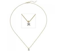 Collier Kette mit Anhänger 585 Gold Gelbgold 1 Diamant Brillant 0,50 ct. 45 cm