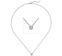 Collier Kette mit Anhänger 585 Gold Weißgold 1 Diamant Brillant 0,25 ct. 45 cm