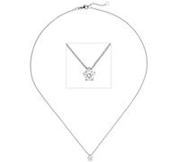 Collier Kette mit Anhänger 585 Gold Weißgold 1 Diamant Brillant 0,50 ct. 45 cm