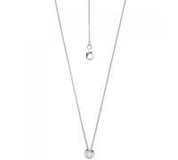 Collier Kette mit Anhänger 585 Gold Weißgold 1 Diamant Brillant 45 cm