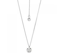 Collier Kette mit Anhänger 585 Gold Weißgold 15 Diamanten Brillanten 43 cm