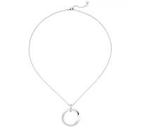 Collier Kette mit Anhänger 925 Sterling Silber eismatt 10 Zirkonia 45 cm