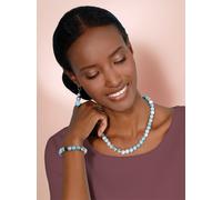 Collier LADY, türkis, Halsketten, Damen, 45, Glas Silber 925 (Sterlingsilber), L: 45, Glas, Silber 925 (Sterlingsilber), Collier (44752746-0) türkis