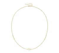 Collier LUIGI MERANO "Ankerkette mit Elementen, Gold 375", gold, Halsketten, Damen, 43cm, Gelbgold 375, Collier (29105936-0) gold