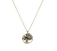 Collier Luxenter, Collier aus Metalllegierung und mehrfarbigen Turmalinen, 18K vergoldet Einheitsgröße