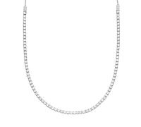 Collier MICHAEL KORS "Premium Tenniskette", silber (metallfarben, kristallweiß), Halsketten, Damen, Metall, L: 42 B: 2,5mm, Collier, mit Zirkonia (synth.), B:2,5mm (51085966-0) metallfarben, kristallw