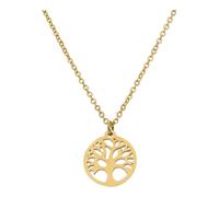 Collier mit Anhänger Edelstahl, Goldplattiert Lebensbaum JL45-05-0141 JuwelmaLux
