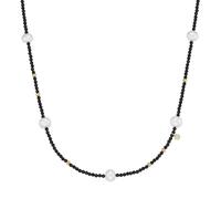 Collier "mit Süßwasser-Perlen und Ziersteinen, Silber 925", gold, GIORGIO MARTELLO MILANO, Halsketten, Damen, 90cm, Silber 925 (Sterlingsilber) (86716947-0) gold