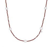 Collier "mit Süßwasser-Perlen und Ziersteinen, Silber 925", silber, GIORGIO MARTELLO MILANO, Halsketten, Damen, 90cm, Silber 925 (Sterlingsilber), Collier (58010562-0) silber