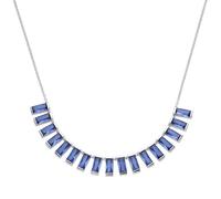 Collier "Mittelteil blaue Kristallsteine, Silber 925", blau, GIORGIO MARTELLO MILANO, Halsketten, Damen, 45cm, Silber 925 (Sterlingsilber), Collier (68784334-0) blau