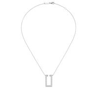 Collier "Mittelteil U-förmig mit Zirkonia, Silber 925", silber, GIORGIO MARTELLO MILANO, Halsketten, Damen, 45cm, Silber 925 (Sterlingsilber), Collier (54401754-0) silber