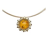 Collier OSTSEE-SCHMUCK "Ostsee-Schmuck Collier Sonne Collier Sonne" Gr. 42, gold (weiß, neutral), Halsketten, Damen, 42cm, Gelbgold 333, L: 42, Collier (81887650-42)