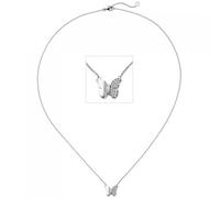 Collier Schmetterling 585 Weißgold 20 Diamanten Brillanten 45 cm