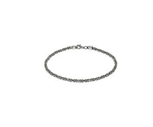 Collier-Set ZEEME "Silber 925 poliert Königskette 2,2mm breit", weiß, Halsketten, Damen, 21cm, Silber 925 (Sterlingsilber), L: 21 B: 2,2mm, glänzend, B:2,2mm (53774062-0) weiß