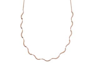 Collier SKAGEN "Schmuck Geschenk Edelstahl Halskette WAVE", rosa (roségoldfarben), Halsketten, Damen, Edelstahl, L: 46, Collier (87002232-0) roségoldfarben