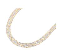 Smart Jewel - Collier Heringbonekette tricolor, Silber 925 Ketten Violett Damen