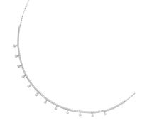 SMART JEWEL® Collier mit Zirkonia Steinen, Silber 925, silber silber