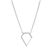 Collier SMART JEWEL "Mittelteil Pentagon mit Zirkonia, Silber 925", silber, Halsketten, Damen, 47cm, Silber 925 (Sterlingsilber), Collier (82162557-0) silber