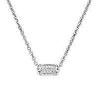 Collier SMART JEWEL "Mittelteil rechteckig mit Zirkonia, Silber 925", silber, Halsketten, Damen, 45cm, Silber 925 (Sterlingsilber), Collier (75441215-0) silber