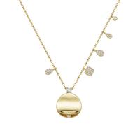 Collier SMART JEWEL "Verschiedene Behänge mit Zirkonia, Silber 925", gold, Halsketten, Damen, 45cm, Silber 925 (Sterlingsilber), Collier (84325968-0) gold