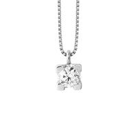 Collier Solitaire Diamant 0,20 Cts Or Blanc Einheitsgröße