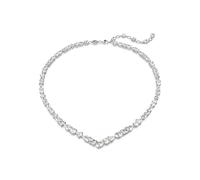 Collier SWAROVSKI "MESMERA", silber (metallfarben, kristallweiß), Halsketten, Damen, Metall, L: 45 B: 18,6mm, Collier, mit Swarovski Kristall, B:18,6mm (83154016-0) metallfarben, kristallweiß