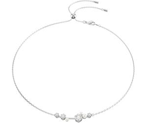 Collier SWAROVSKI "Schmuck Geschenk Constella Halskette", silber (metallfarben, kristallweiß, weiß), Halsketten, Damen, Metall Perlen, L: 48, Metall, Perlen, Collier, mit Swarovski Zirkonia (synth.) -
