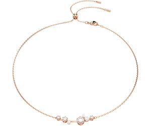 Collier SWAROVSKI "Schmuck Geschenk Constella Halskette", weiß (roségoldfarben, kristallweiß, weiß), Halsketten, Damen, Metall Perlen, L: 48, Metall, Perlen, Collier, mit Swarovski Zirkonia (synth.) -