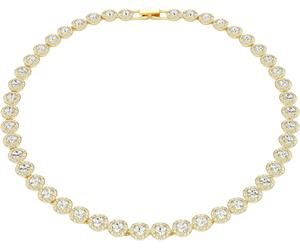 Collier SWAROVSKI "Schmuck Geschenk Una Angelic Tennis Halskette", gold (gelbgoldfarben, kristallweiß), Halsketten, Damen, Metall, L: 41 B: 8mm, Collier, mit Swarovski Kristall, B:8mm (38406614-0) gel