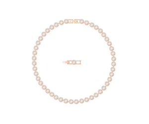 Collier SWAROVSKI "Una Angelic", rosa (roségoldfarben), Halsketten, Damen, Metall, L: 39,5, Collier, mit Swarovski Kristall (15417513-0) roségoldfarben