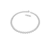 Collier SWAROVSKI "Una Angelic", silber (silberfarben), Halsketten, Damen, Metall, L: 40 B: 7,7mm, Collier, mit Swarovski Kristall, B:7,7mm (77603048-0) silberfarben