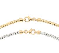 Collier VIVANCE "Wendecollier", gelb (gelbgold 585), Halsketten, Damen, Gelbgold 585, Collier (22639669-0) gelbgold 585