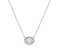 Giorgio Martello Milano - Collier Ziersteine, Zirkonia weiß, Silber 925 Ketten 1 ct Violett