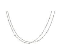 Collier Zweireihig Silber 925 Facettiert FSCO020si