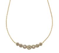 Collierkettchen "585 Gold gelb Zirkonia weiß", gelb, FASCINATION BY ELLEN K., Halsketten, Damen, 42/45cm, Gold, L: 45 B: 29mm, glänzend, B:29mm (34394229-0) gelb