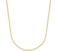 Collierkettchen AMOR "Kordelkettengliederung", gold (gelbgoldfarben), Halsketten, Damen, Gelbgold 375, Made in Germany (13493736-0) gelbgoldfarben