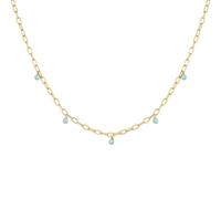 Collierkettchen CAÏ "925 Silber vergoldet Amazonit", gelb, Halsketten, Damen, 43cm, Silber 925 (Sterlingsilber), L: 43, glänzend, Collierkettchen (23343747-0)
