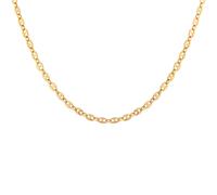 Collierkettchen CAÏ "925 Silber vergoldet Kette Y-Kette Kaffeebohnenkette", gelb, Halsketten, Damen, 47cm, Silber 925 (Sterlingsilber), L: 47 B: 4mm, glänzend, Collierkettchen, B:4mm (75354669-0)